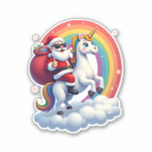 Weihnachtsfeiertag - Unicorn Aufkleber (Vorderseite)