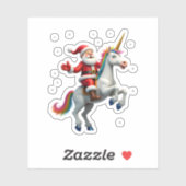 Weihnachtsfeiertag - Unicorn Aufkleber (Blatt)