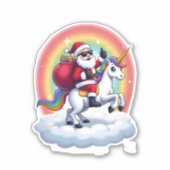 Weihnachtsfeiertag - Unicorn Aufkleber (Vorderseite)