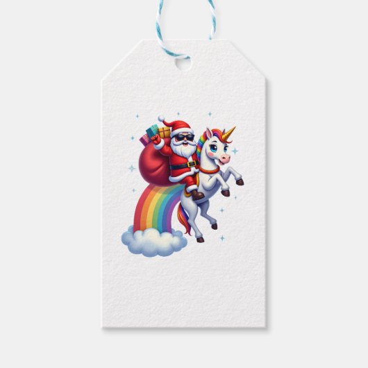 Weihnachtsfeiertag - Unicorn Geschenkanhänger (Vorderseite)