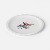 Weihnachtsfeiertag - Unicorn Pappteller (Schrägansicht)