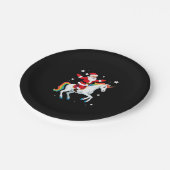 Weihnachtsfeiertag - Unicorn Pappteller (Schrägansicht)