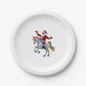Weihnachtsfeiertag - Unicorn Pappteller (Vorderseite)