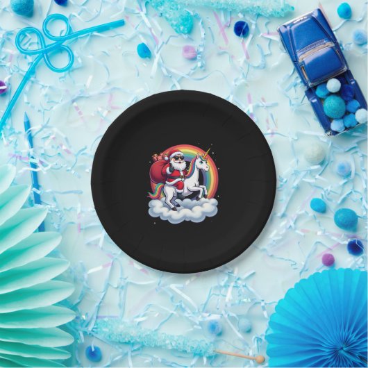 Weihnachtsfeiertag - Unicorn Pappteller (Party)