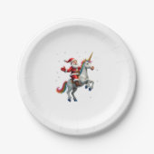 Weihnachtsfeiertag - Unicorn Pappteller (Vorderseite)