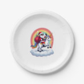 Weihnachtsfeiertag - Unicorn Pappteller (Vorderseite)