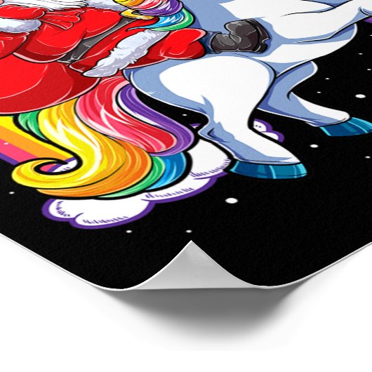 Weihnachtsfeiertag - Unicorn Poster (Ecke)