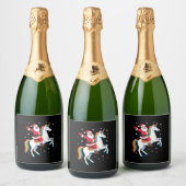 Weihnachtsfeiertag - Unicorn Schaumweinetikett (Flaschen)