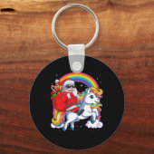 Weihnachtsfeiertag - Unicorn Schlüsselanhänger (Vorderseite)