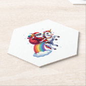 Weihnachtsfeiertag - Unicorn Untersetzer (angewinkelt)