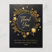 Weihnachtsfeiertag Unternehmen Vielen Dank Postkarte (Vorderseite)