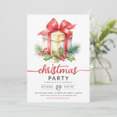 Weihnachtsfeiertag Unternehmen Xmas Einladung (Stehend Vorderseite)