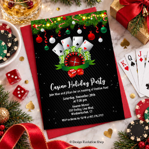 Weihnachtsfeiertag Vegas Casino Party Einladung