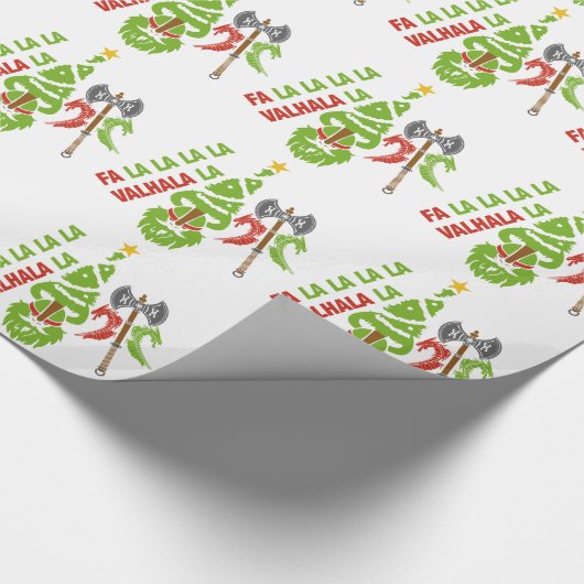 Weihnachtsfeiertag Vikings Walhall Geschenkpapier (Ecke)
