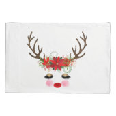 Weihnachtsfeiertag Vintag Moderne Glam Ornamente Kissenbezug (Rückseite)