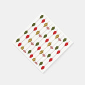 Weihnachtsfeiertag Vintag Moderne Glam Ornamente Serviette (Ecke)