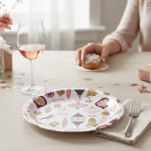 Weihnachtsfeiertag Vintag Retro Dekorationen Baubl Pappteller