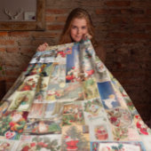 Weihnachtsfeiertag Vintag Weihnachtskarte Fleecedecke