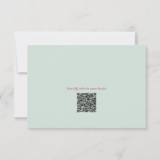 Weihnachtsfeiertag Vintage Blüte RSVP Karte (Rückseite)