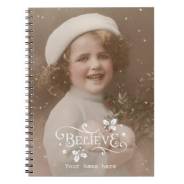 Weihnachtsfeiertag Vintages Retro-Notizbuch Notizblock