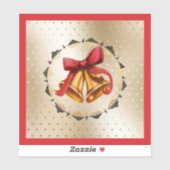 Weihnachtsfeiertag Vinyl Sticker mit Glocken (Blatt)