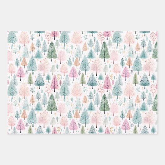 Weihnachtsfeiertag Wasserfarbe Geschenkpapier Set (Vorderseite 2)