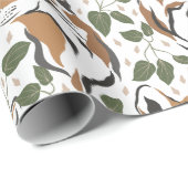 Weihnachtsfeiertag Wasserfarbe Woodland Fox Geschenkpapier (Rolleneckpunkt)