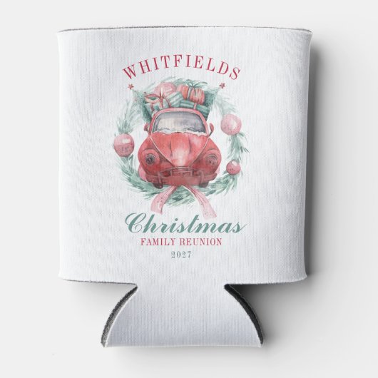 Weihnachtsfeiertag Wasserfarbenanpassung Dosenkühler (Vorderseite)