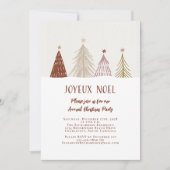 Weihnachtsfeiertag Weihnachten Bäume Schnee Elegan Einladung (Vorderseite)