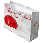 Weihnachtsfeiertag, Weihnachten, frohe Weihnachten Große Geschenktüte (Vorderseite Schrägansicht)