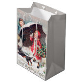 Weihnachtsfeiertag Weihnachten Mittlere Geschenktüte (Vorderseite Schrägansicht)