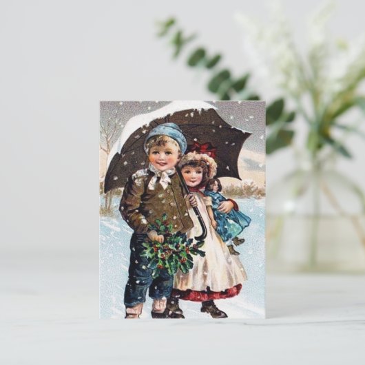 Weihnachtsfeiertag Weihnachten Postkarte (Stehend Vorderseite)