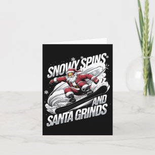 Weihnachtsfeiertag Weihnachten Snowboarden Spaß Ho Karte