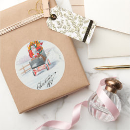 Weihnachtsfeiertag Weihnachten Weihnachtsfeier Par Runder Aufkleber