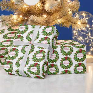 Weihnachtsfeiertag Weihnachtsblumenmuster Geschenkpapier