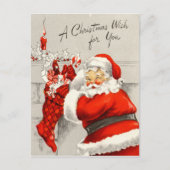 Weihnachtsfeiertag Weihnachtsfeiertag Vintag Feiertagspostkarte (Vorderseite)