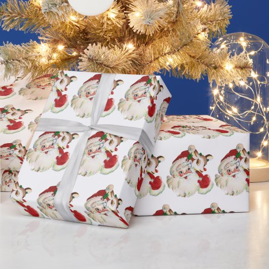 Weihnachtsfeiertag Weihnachtsmann Rentiere geflies Geschenkpapier (Feiertage)