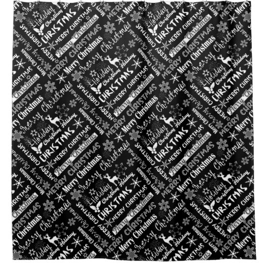 Weihnachtsfeiertag, Weihnachtsmuster Duschvorhang (Vorderseite)