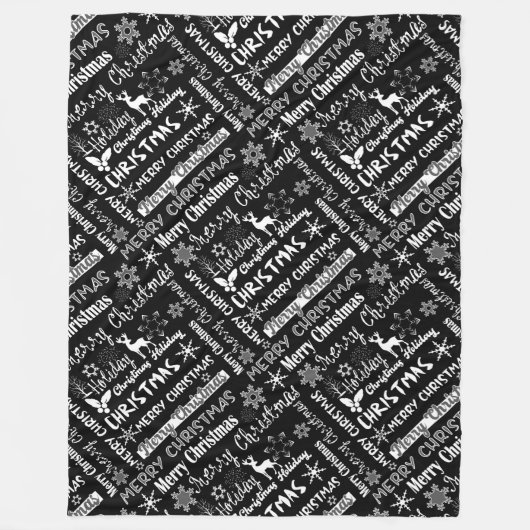 Weihnachtsfeiertag, Weihnachtsmuster Fleecedecke (Vorderseite)