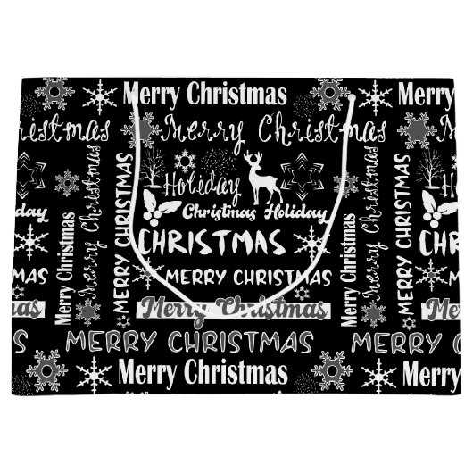 Weihnachtsfeiertag, Weihnachtsmuster Große Geschenktüte (Vorderseite)