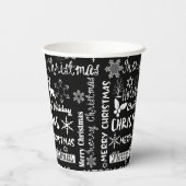 Weihnachtsfeiertag, Weihnachtsmuster Pappbecher (Rückseite)