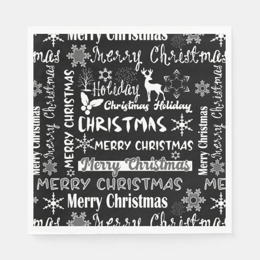 Weihnachtsfeiertag, Weihnachtsmuster Serviette (Vorderseite)