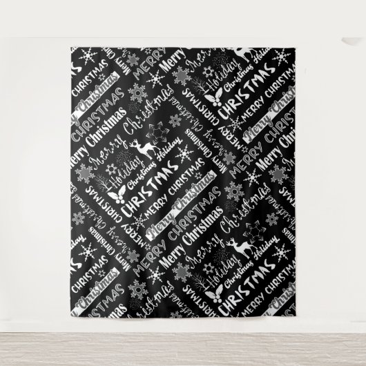 Weihnachtsfeiertag, Weihnachtsmuster Wandteppich (Vorderseite)