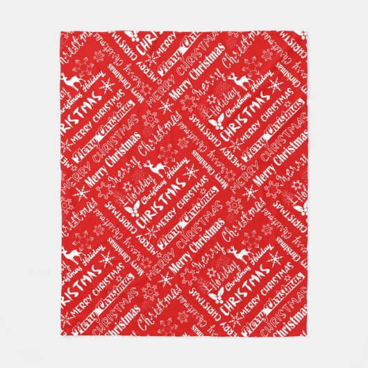 Weihnachtsfeiertag, Weihnachtsmuster, Winter Fleecedecke (Vorderseite)