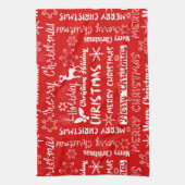 Weihnachtsfeiertag, Weihnachtsmuster, Winter Geschirrtuch (Vertikal)