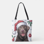 Weihnachtsfeiertag Weihnachtsschokolade Labrador T Tasche (Rückseite)