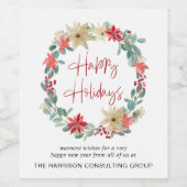 Weihnachtsfeiertag Weinetikett (Einzelnes Label)