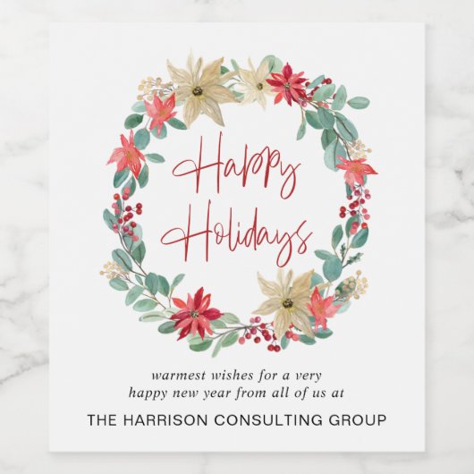 Weihnachtsfeiertag Weinetikett (Einzelnes Label)