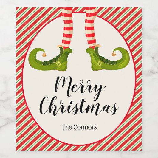 Weihnachtsfeiertag Weinetikett (Einzelnes Label)