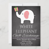 Weihnachtsfeiertag Weißes Elefant Party Einladung (Vorderseite)